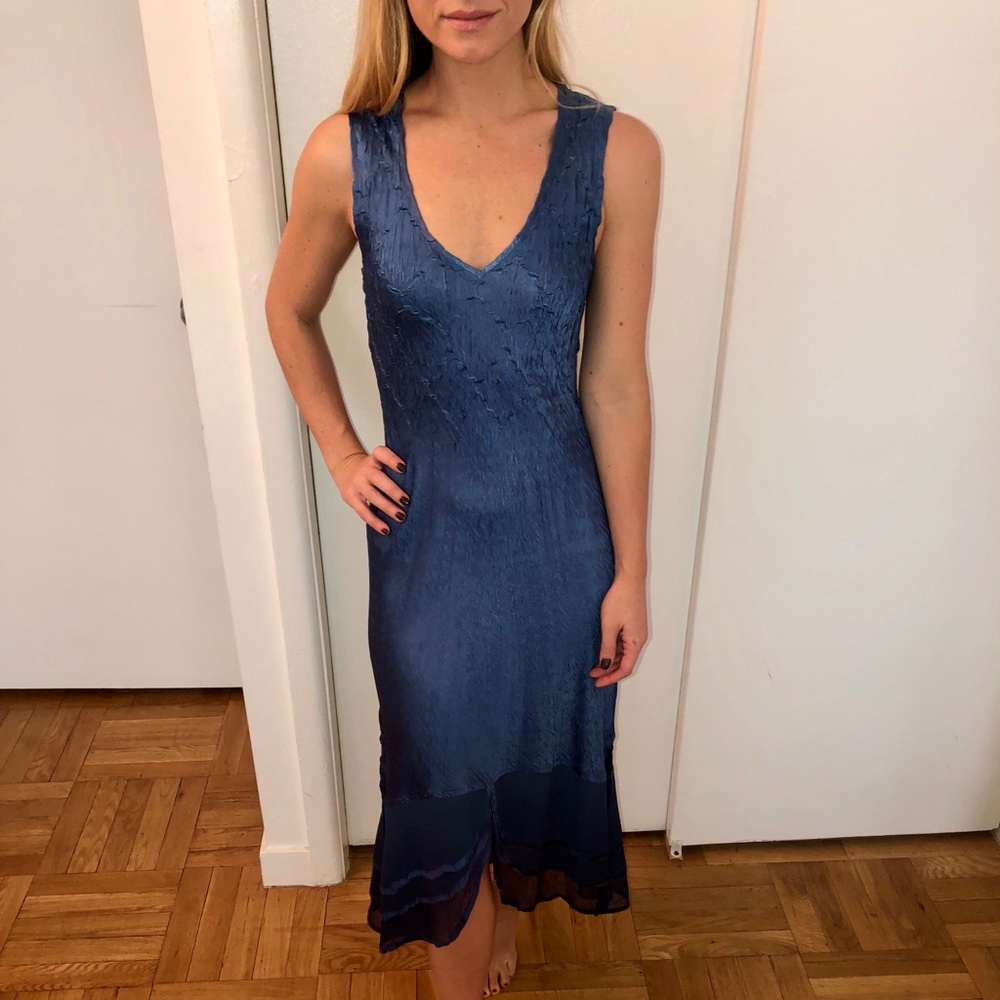 LIKE NEW 💙 Silky Blue Dress